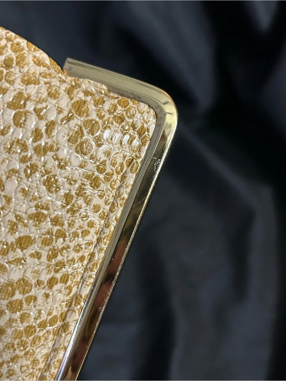 Gold Snakeskin Embossed Women’s Clutch Bag